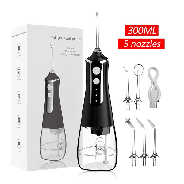 Орален иригатор Beauty L10, Extralink, 5 дюзи, 3 режима, черен, 300 мл