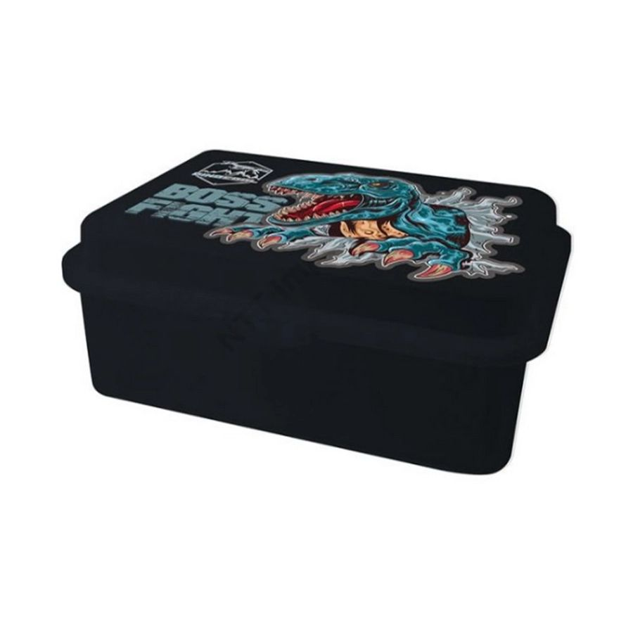 Dino Cool Műanyag Uzsonnás doboz dínó mintával - Fekete/Mintás (21076)