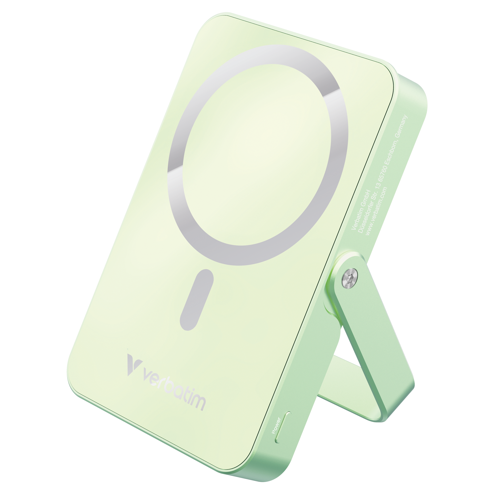 Verbatim 32259 MagSafe Wireless Power Bank Kitámasztóval 10000mAh 20W - Zöld (32259)