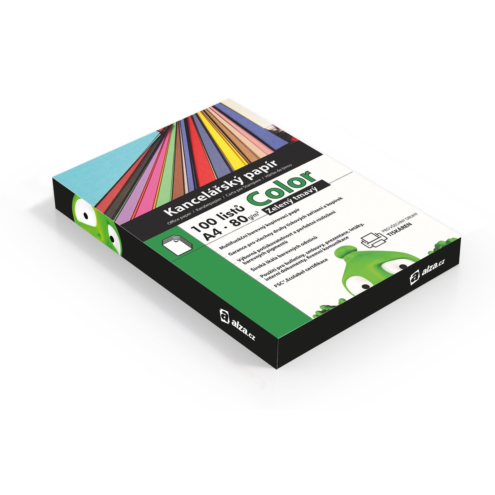 Alza Color A4 sötétzöld 80g 100 lap (55058)