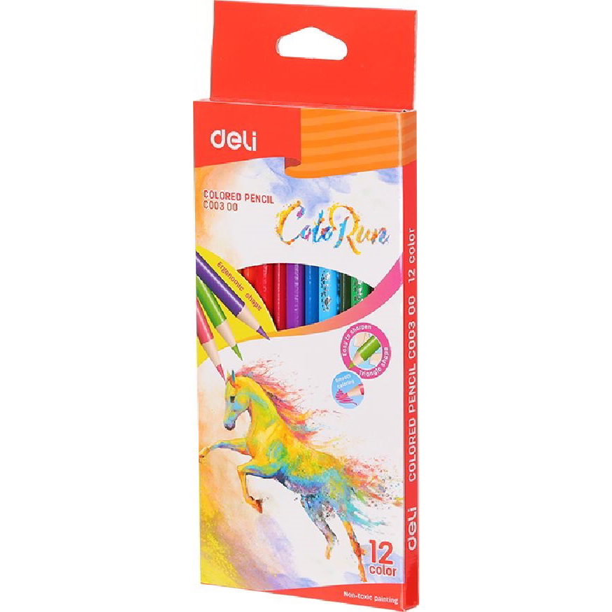 Deli Color Run színes ceruza készlet (12 db / csomag) (DEC00300)