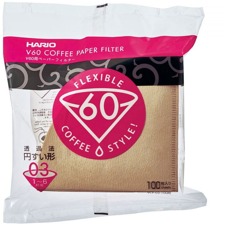 Hario Misarashi V60-03 papír kávéfilter, fehérítetlen, 100 db (VCF-03-100M)