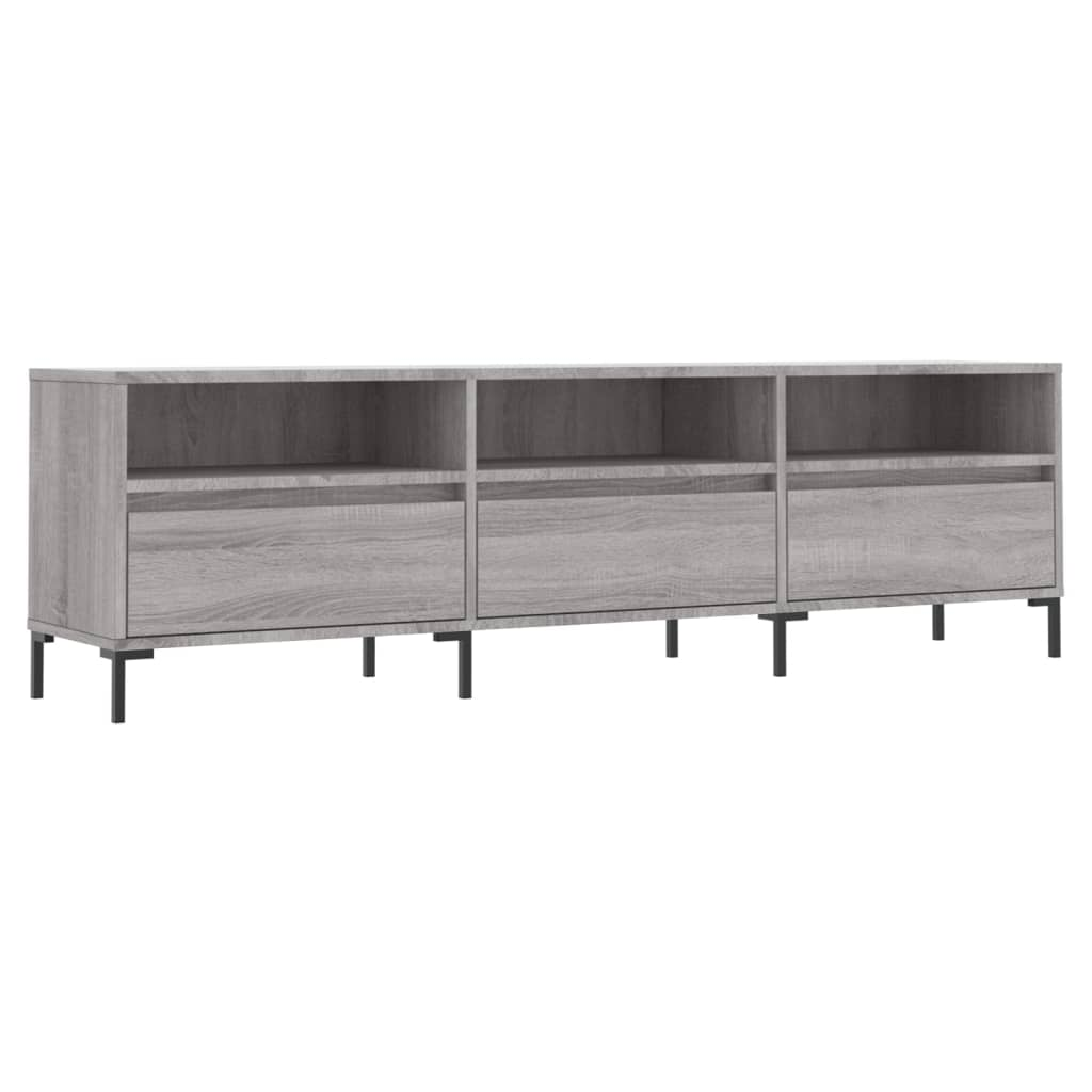 szürke sonoma színű szerelt fa TV-szekrény 150x30x44,5 cm (831290)