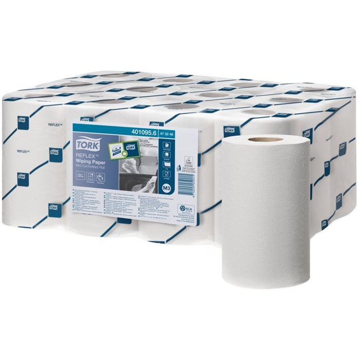 Tork Reflex mini törlőpapír, belsőmag adagolású M3 fehér (473246) (T473246)