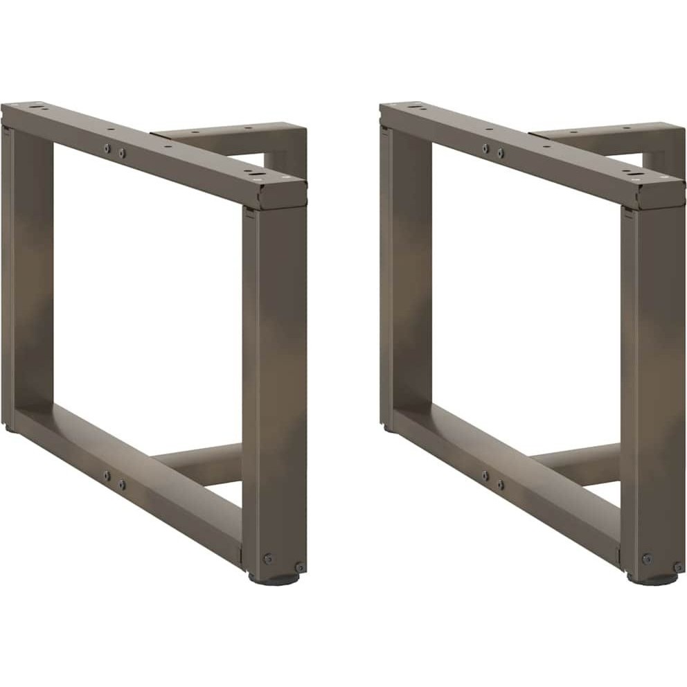 2 db természetes acél T-alakú kávéasztal lábak 70x25x(42-43) cm (4013039)