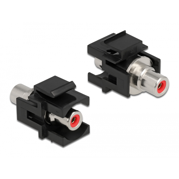 Keystone Modul Cinch Buchse > Cinch Buchse rot / schwarz