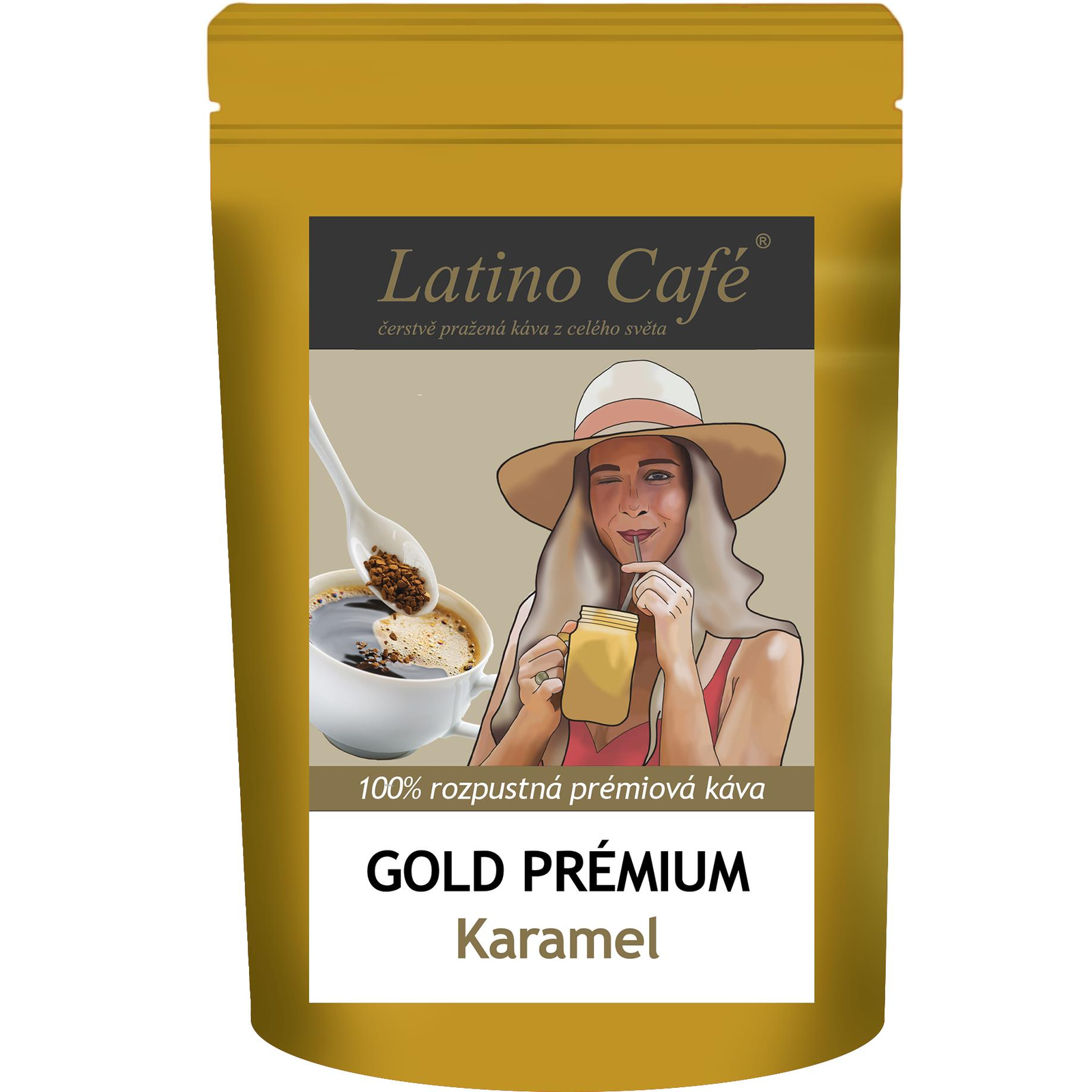 Latino Café Instant Gold Caramel, variant Gold instant 100 g (07290)