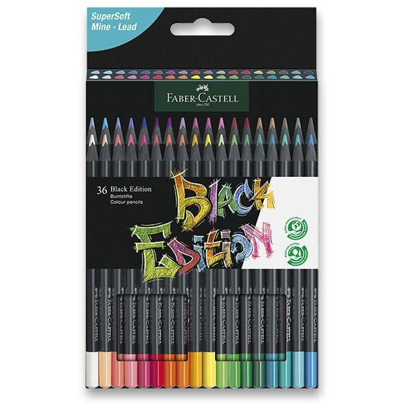 Pastelky Faber-Castell Black Edition, 36 szín (4005401164364)