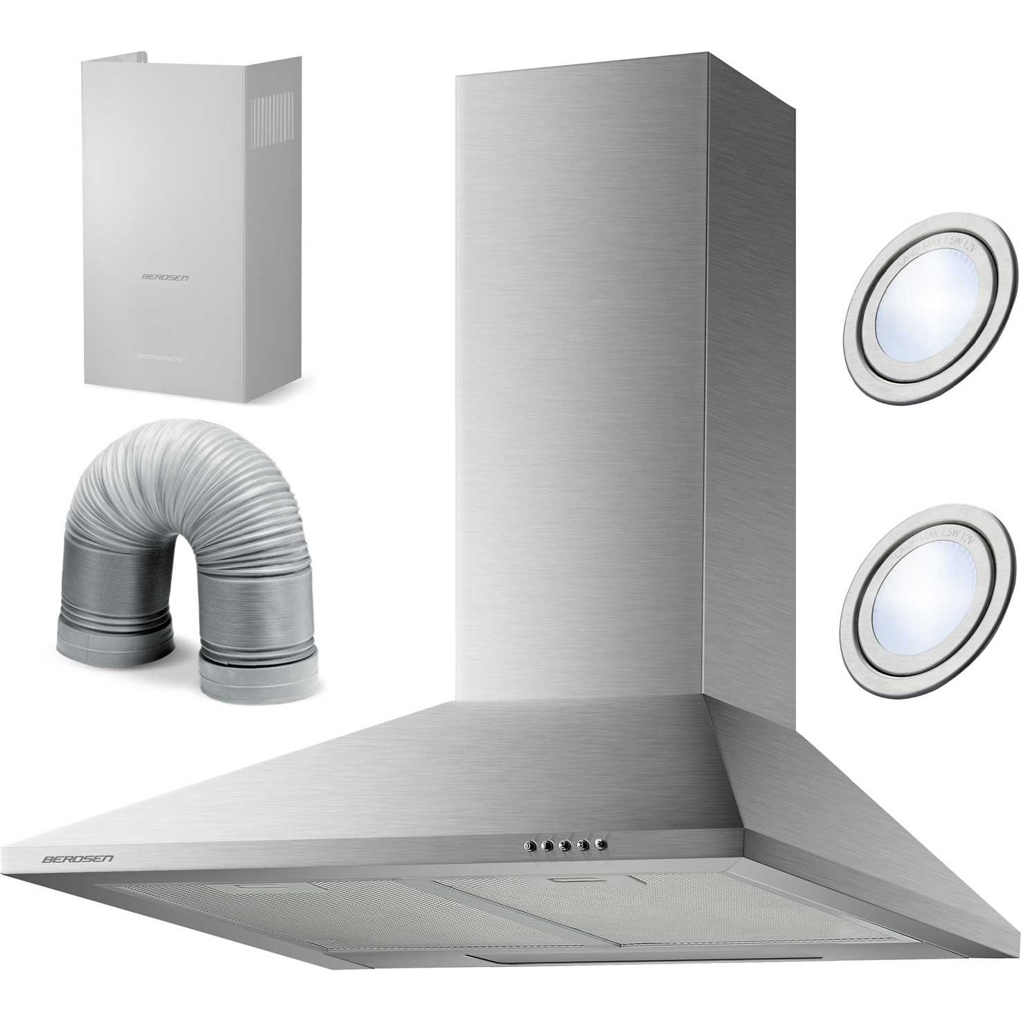 Kéményes Páraelszívó 60 cm Berdsen BT-213 INOX (3213)