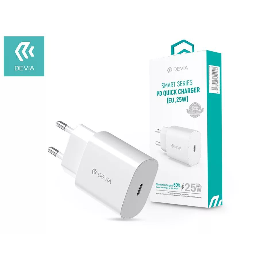 Devia hálózati töltő adapter Type-C 25W - Devia Smart Series PD3.0 Quick Charger (ST354908) (ST354908)