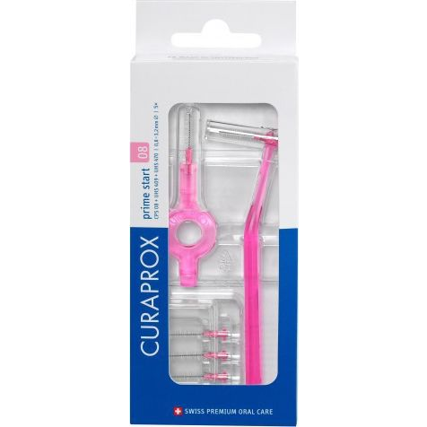 Curaprox CPS 08 Prime Start Fogköztisztító Kefe 5 db Kétféle Tartónyéllel (112229)
