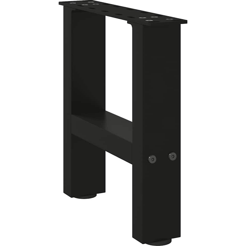 2 db fekete acél dohányzóasztal lábak 30x(30-31) cm (4013252)