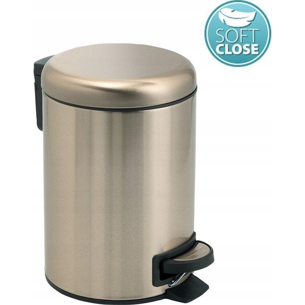POTTY PEDAL BIN 5 LT MATT GOLD