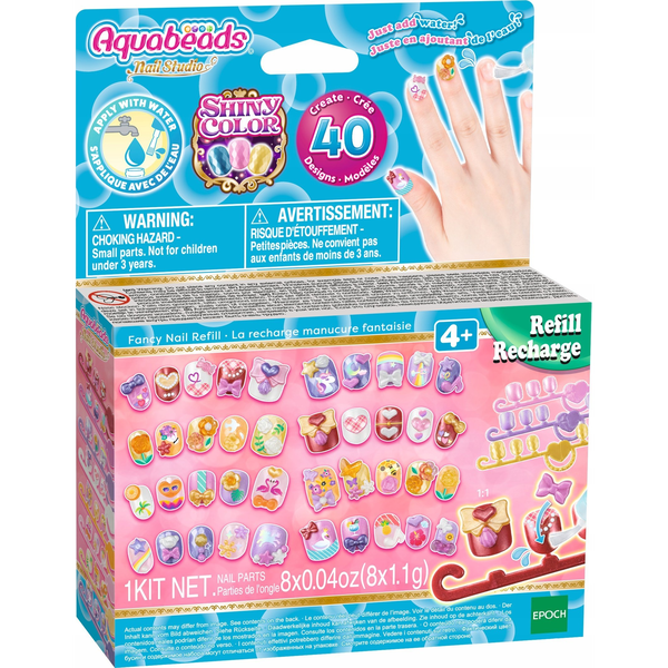 Aquabeads 35007 falsk negl Fingernegle Flerfarvet Monokromatisk 40 stk Kasse
