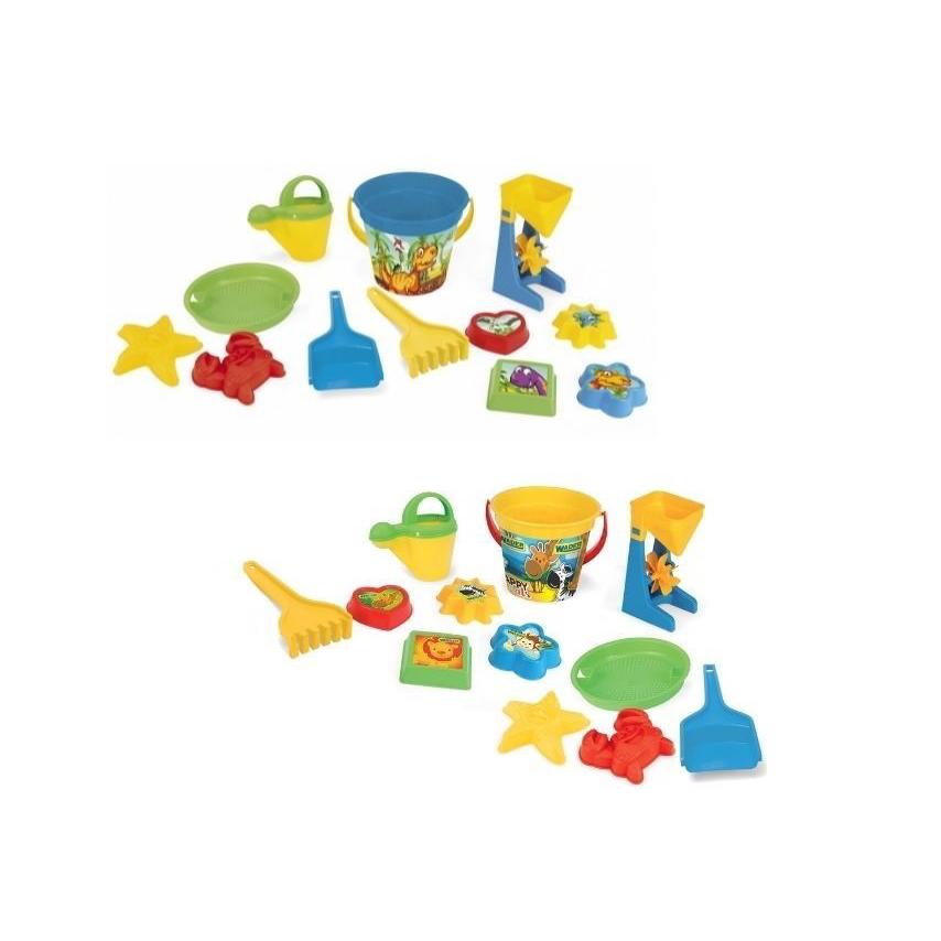 Wader: Vödrös homokozó szett formákkal 12 részes - Többféle (75033)