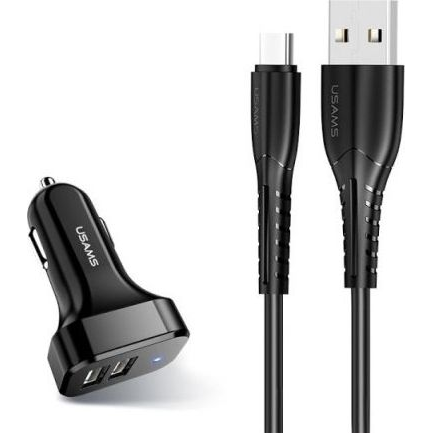 USAMS Sam. nabíjení 2xUSB C13 2,1A USB-C černá/černá NTU35TC13TZ