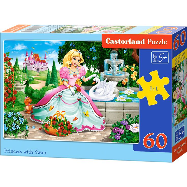 Castorland Princess with Swan 60 pcs Puzzle 60 pz Cartoni