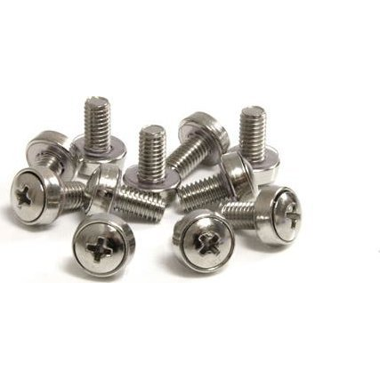  StarTech StarTech.com 50 Pkg M6 Mounting Screws for Server Rack Cabinet, Screw, Silver, 218 g, 50 pc(s), 75 mm, 124 mm