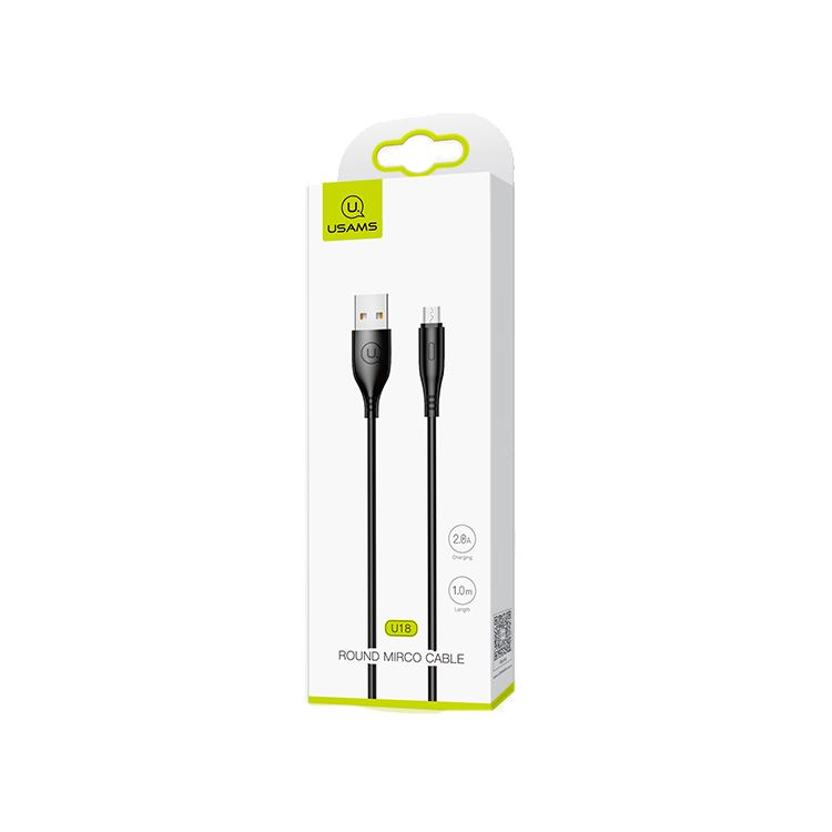 Usams SJ268USB01 Micro USB kábel fekete (1299142) (SJ268USB01)