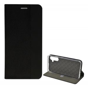 Gigapack Samsung Galaxy A23 5G textil mintás fliptok fekete (GP-133684) (GP-133684)