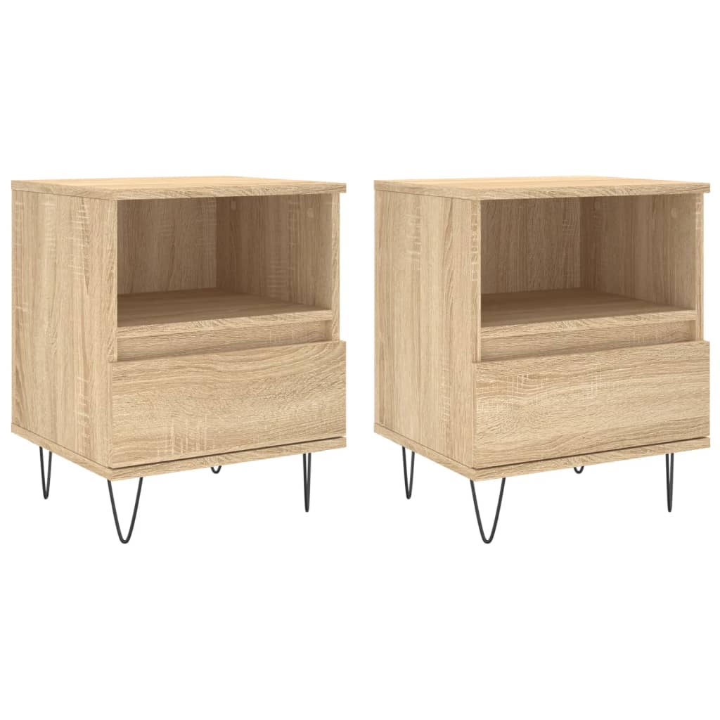 2 db sonoma tölgy éjjeliszekrény 40 x 35 x 50 cm (830627)