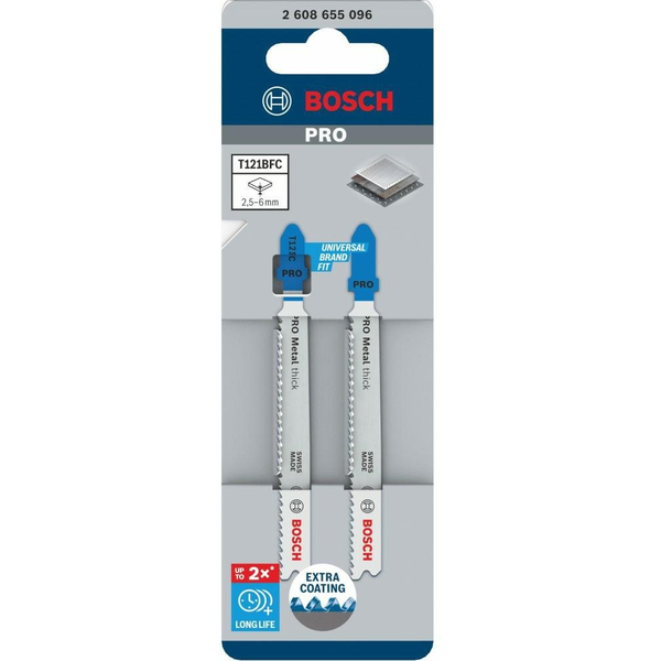 Bosch Accessories 2608655096 PRO Fém vastag T121BFC szúrófűrészlap, 92 mm, 2 részes. 2 db