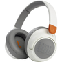Аудио слушалки Over ear за деца JBL JR460NC, Bluetooth, Active Noise Cancelling, Микрофон, Бял