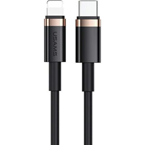 Kábel Usams USB typ C - Apple Lightning 1,2 m čierny