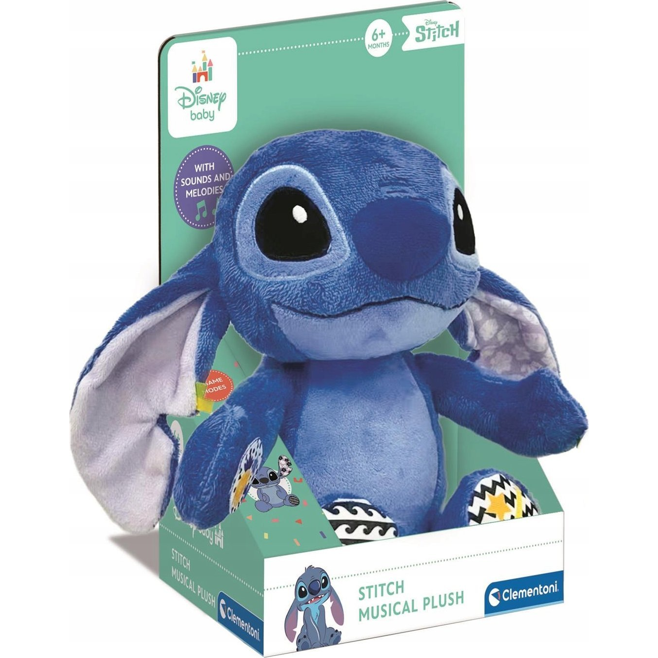 Clementoni Disney Baby Stitch Calm & Play Musical Plush (17987 CLM)