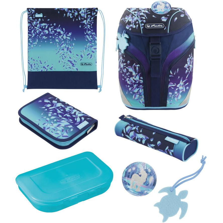 Herlitz SoftLight Plus Greenline Blue Ice iskolatáska - Kék (50046126)