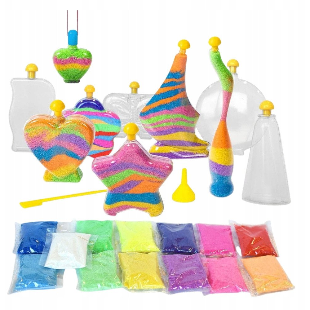 Lean Toys Varázslatos Homok Diy Kreatív Készlet Homokdíszek Világító Homok