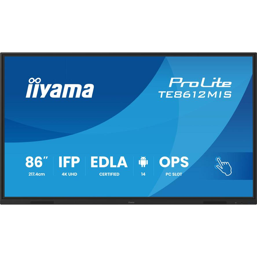iiyama TE8612MIS-B4AG oznamovací displej Plochá digitálna tabuľa 165,1 cm (65