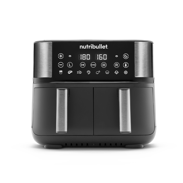 Nutribullet NBA081B с две чекмеджета, 8 л, 2850 Вт, черна фурна с горещ въздух
