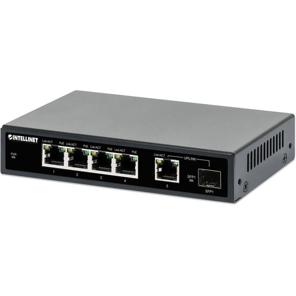 Intellinet 561822 netværksswitch Gigabit Ethernet (10/100/1000) Strøm over Ethernet (PoE) Sort