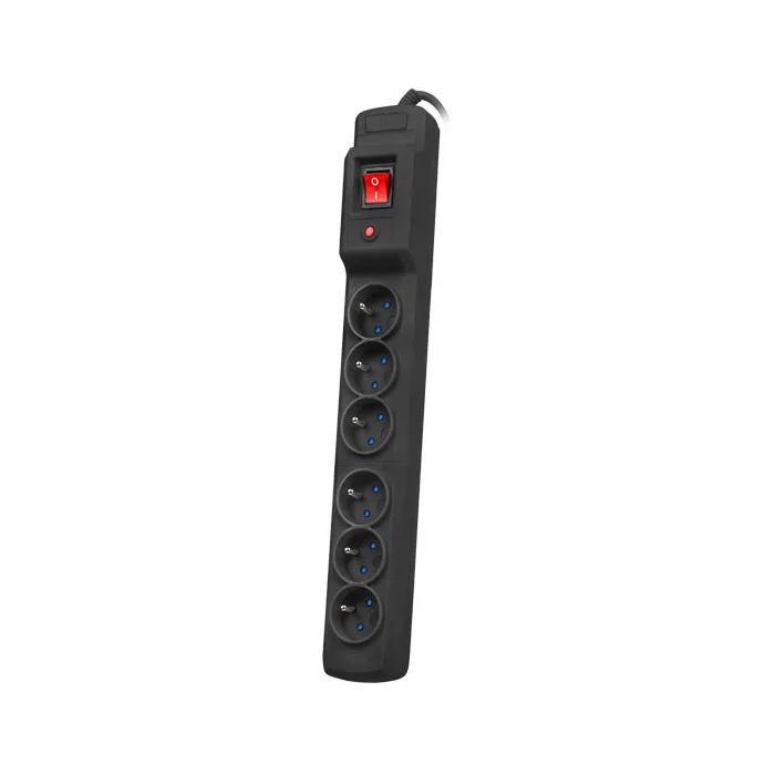 Armac Multi M6 250V Túlfeszültség védő elosztó 6 aljzatos 3m - Fekete (MULTI M6 3M BLACK)
