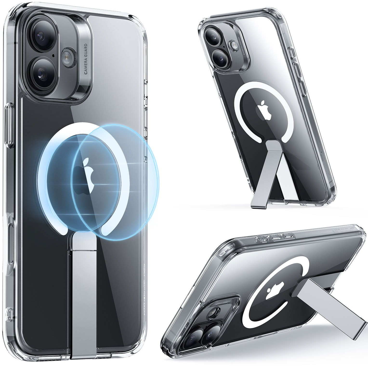 ESR Boost Flickstand Case (HaloLock), Compatible with iPhone 16 Plus, Clear tok (1A7600101)