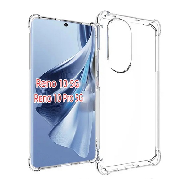 Szilikon telefonvédő (ütésállóság, légpárnás sarok) ÁTLÁTSZÓ Oppo Reno 10 Pro 5G / Reno 10 5G "Gigapack csomagolás" (GP-144929)