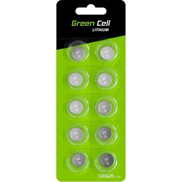 Green Cell Baterie CR1620 70mAh 10 ks
