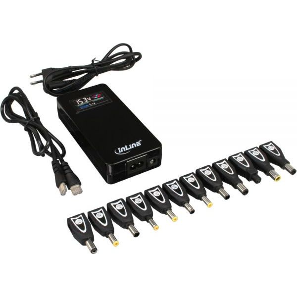 InLine 26618S áramátalakító és inverter Auto/Beltéri 90 W Fekete