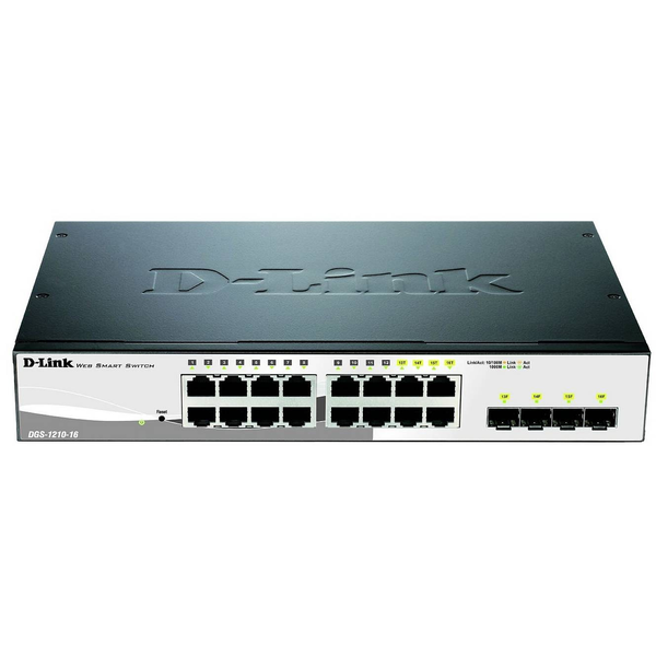 D-Link DGS-1210-16 Vezérelt L2 Fekete