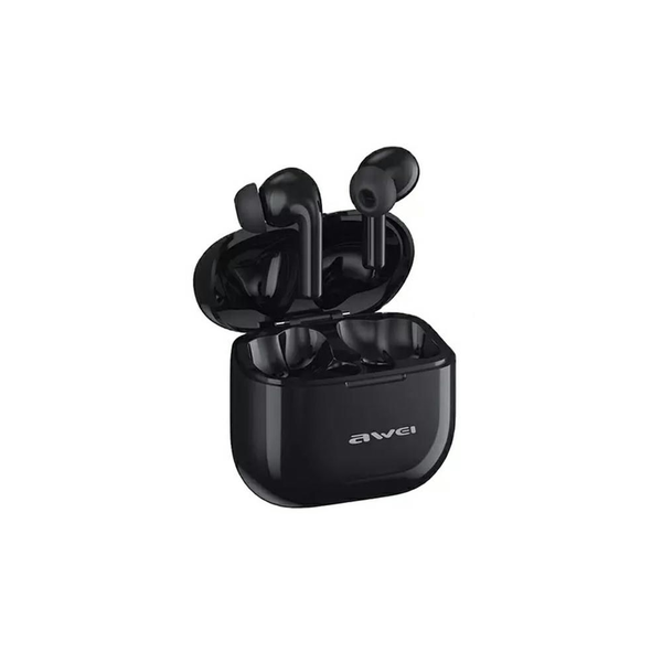 AWEI Bluetooth 5.3 sluchátka T1 Pro + dokovací stanice černá/black