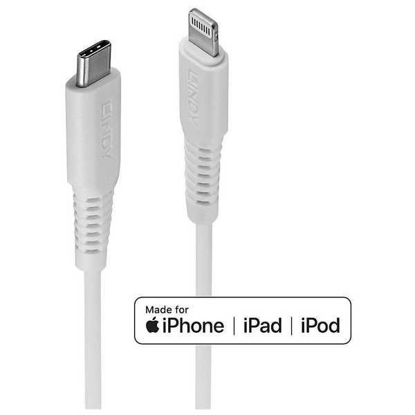 Lindy 31315 Lightning kabel 0,5 m Hvid