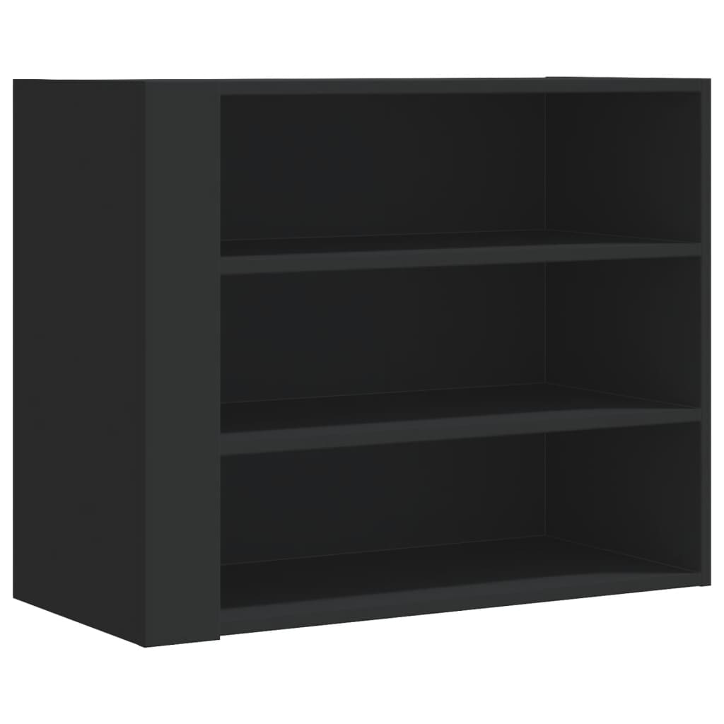 fekete szerelt fa faliszekrény 75 x 35 x 60 cm (848417)