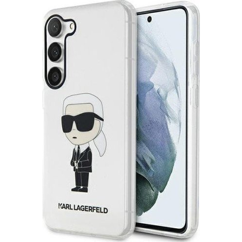 Karl Lagerfeld Ikonik Samsung Galaxy S23+, szilikon tok, átlátszó (KLD1490)