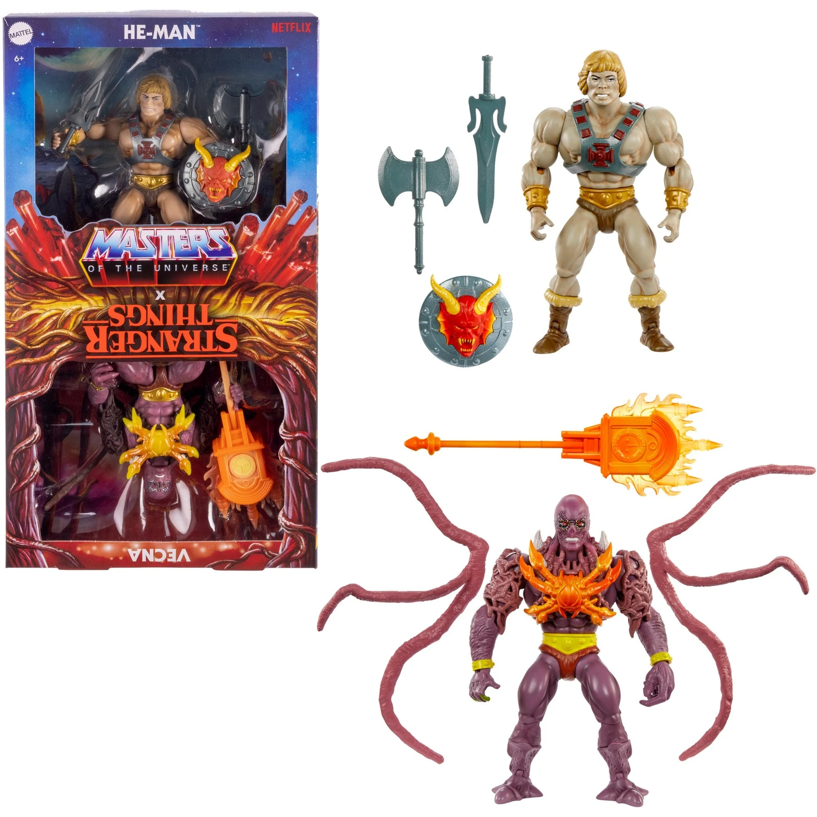 Mattel Masters of the Universe Origins Stranger Things Doppelpack - He-Man és Vecna figura (HVV72)