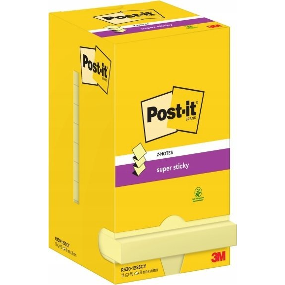 3M Z-Notes öntapadó jegyzettömb Négyszögletes Sárga 90 lapok (7100290161)