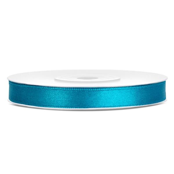 Szatén szalag 6mm - Türkíz 25m (TS6-083)