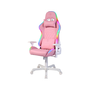 Deltaco GAM-080-P Műbőr RGB Gamer szék - Rózsaszín