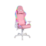 Deltaco GAM-080-P Műbőr RGB Gamer szék - Rózsaszín