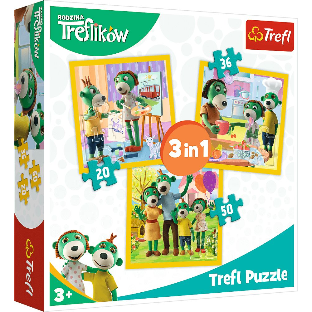 PUZZLE TREFL 3IN1 DISTRACTIE IN FAMILIA TREFILIKI